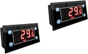Sosoport 2pcs Greenhouse Aquarium Fish Tank Thermostat Precision Temperature Controller Incubator 2-in-1 Functi