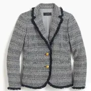 NWT-2P-J.Crew Lady jacket with fringe hem