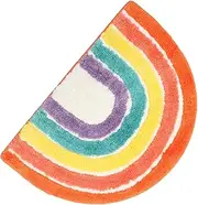 PENIKOKO Indoor Cat Litter Mat Rainbow Pattern Slip Litter Box Cushion Soft and Durable for Cat Owners