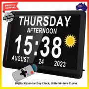 11.5" Digital Calendar Clock with 19 Reminders for Seniors, Dementia & Kids