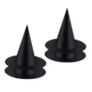 Black Halloween Witch Hats Halloween Party Costume Decoration Wizard 4 Pieces