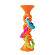 Fat Brain Toys PipSquigz Loops Silicone Teether Orange Colour