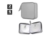 Vivva Portable CD DVD Bag Wallet Disc Storage Case Box Holder Hard Shell (2 Types, 5 Colours)