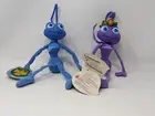 1998 Disney Pixar A Bug's Life Ant Princess Atta & Flik Plush & Vinyl NWT