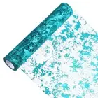 30 Feet Table Runner, Sequin Gold Foil Thin Mesh Table Decor, Dark Green