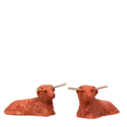 Harburn Hamlet CG221 - 2 x Highland Cows Painted Models 1/76 Scale =00 Gauge T48