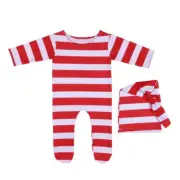 Bodysuit Romper Hat Boy Christmas Elf Outfit Newborn Knot Hat Pajama Set