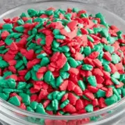 Red & Green Christmas Tree Sprinkles (4) 5 oz containers Free Shipping