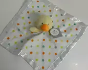 NWT NEW Carters Yellow Duck White Satin Polka Dot Mini Security Blanket Baby Toy