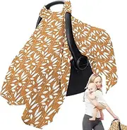 Afurl Car Seat Covers for Children, Children's Car Seat Cover, Lightweight Stroller Cover, Lightweight Sun Protection for Prams, Muslin Cotton, Kids Car Seat Cover, Dinosaur Design, Suitable for