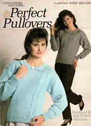Perfect Pullovers Knitting Designs by Kay Meadows Cable Sweaters Leaflet 652 NOS