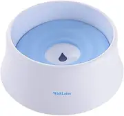 WishLotus Dog Water Bowl with Floating Disk Spill Proof Water Bowl, Anti-Overturn/Anti-Dust/Anti-Choking Anti-Overflow Bowl to Slow Down Drinking Speed for Dogs and Cats,40 oz (Blue)