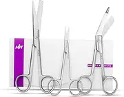 MJW 3 Piece Set Stainless Steel Nursing First Aid Scissors Dressing Scissors Veterinary Tools Used in Office and Home for Multiple Purposes