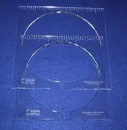 2 Piece Inside Circle Set 7" & 8" W/rulers ~1/4" Thick - Long Arm- For 1/2" Foot