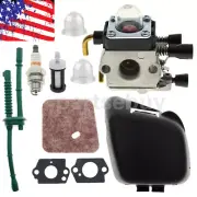 NEW Carburetor For STIHL FS55 FS55R FS55RC KM55 HL45 KM55R FS38 w/ Fuel Line Kit