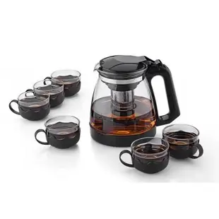 玻璃泡茶壺家用茶水分離大容量耐熱玻璃水壺大號花茶紅茶茶具套裝