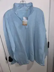 Orvis - Sunwashed LIGHT BLUE 1/4 Zip Pullover Long Sleeve Men’, Size XL