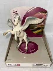 Schleich 2004 Bayala Flying White Rearing Pegasus Horse Moon Stars 70433 NEW