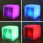 Colour Changing Electronic Clock LED Alarm Clock Bedroom Calendar Night Light