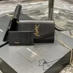 二手精品 YSL 聖羅蘭 UPTOWN 粒面 鏈條錢包 肩背包 斜背包 鏈條包 607788 實拍+實拍+免運