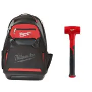 Milwaukee Tool Bag 20" H x 10" W x 10" D Backpack w/ 28 oz Dead Blow Hammer