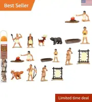 Intricately Crafted Powhatan Indians Miniatures TOOB - Educational Learning Tool