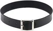 [Tpocean] Harajuku Black Punk Leather Collar Choker Necklace Belt Choker for Men Women Girls, Leather Metal