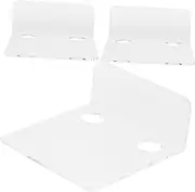3pcs Floating Wall Shelf Wall Mount Security Camera Holder Wall-Mounted Camera Rack Router Wall Mount Rack Security Camera Bracket Small Floating Shelf Speaker Bracket Webcam Stand