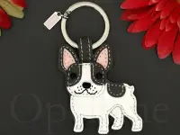 在飛比找Yahoo!奇摩拍賣優惠-Coach Dog Key Ring 可愛鬥牛犬狗狗真皮鑰匙