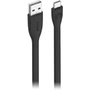 COMSOL LC7803 25Cm Silicone USB-a To USB-C Lead Black Type a Plug To C Plug