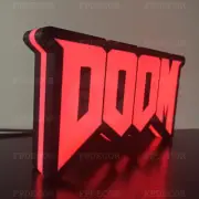 DOOM Light Box with RGB LEDs, Decorative Items for Streamer and Gamers DOOM 2.0