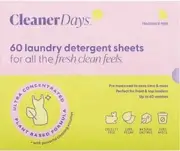 FREE Cleaner Days Laundry Detergent Sheets Lemon + Eucalyptus 60pcs