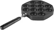 Non Stick Takoyaki Grill Pan, 12 Cavities Aluminum Plate Octopus Balls Pancake Maker Baking Grill Plate for Takoyaki Octopus