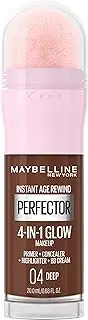 Maybelline Instant Age Rewind Instant Perfector 4-In-1 Glow Makeup - Primer, Concealer, Highlighter and BB Cream in 1, Deep, 0.68 fl oz