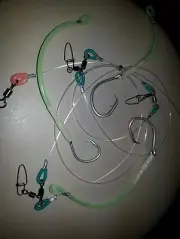 BEST FISHING RIGS 250LB TRACE 3 DROPPERS LUMO SWAPABLE 12/0 TUNA CIRCLE HOOKS