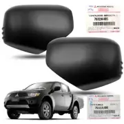 LH RH Mirror Cover Genuine Matte Black For Mitsubishi L200 Triton MK4 2006 2014