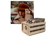 Crosley Record Storage Crate & Taylor Swifts Version Red Vinyl Album Bundle