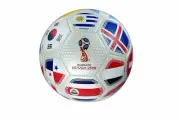 2018 Official FIFA Soccer Ball World Cup Russia World Flag Carbon Fiber White 2