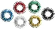 6Pcs Finger Massage Rings Acupressure Fidget for for Anxiety Management Durable Sensory Tool Red Blue Green Silver Black for Add