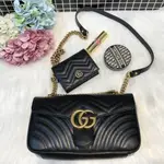 ♚KK SHOP♚預購 GUCCI GG MARMONT系列小號絎縫肩背包 443497 DTDIT 1000