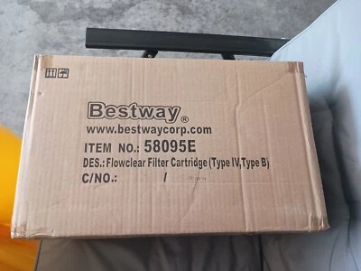 Bestway 58095E Type IV/Type B Pool Filter Pump Replacement Cartridge (6 Pack)