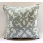 Sofa Cushion Cover Blue 16"x16", Home Decor Silk Fabric - Forever Damask