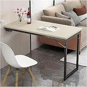 Floating Wall Mounted Drop Leaf Folding Dining Table Desk for Home Office and Laundry Room Garage Space Saving Foldable Desk (Color: B Size: Small)