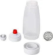 Pancake Batter Dispenser Bottle,Pancake Mix Dispenser Food Grade Leakproof with Mixing Ball | Wire Whisk, 1L Kitchen Pancake Shaker Bottle for Precision Dispensing