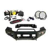 4X4FORCE Safari Shield U Loop Bumper Bullbar Lights Winch for Ford Ranger PX T7
