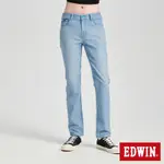 EDWIN JERSEYS迦績 急速窄管小直筒牛仔褲-男-拔淺藍
