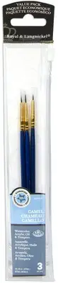 Royal & Langnickel(R) Sable Value Pack Brush Set-3/Pkg 9102