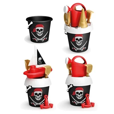 Kids Disney Plastic Pirates Beach Bucket And Spade Play Toy Set Sandbox Summer