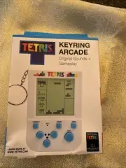TETRIS KEYRING ARCADE Mini Handheld Travel Game w/ Original Sounds NIB NEW