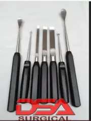 Periosteal Elevator Chisels Bone Curette Orthopedics Spine Instruments 7 PCS Set